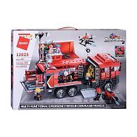 Конструктор Qman серия MineCity Пожарная машина многофункциональная, 1431 деталь