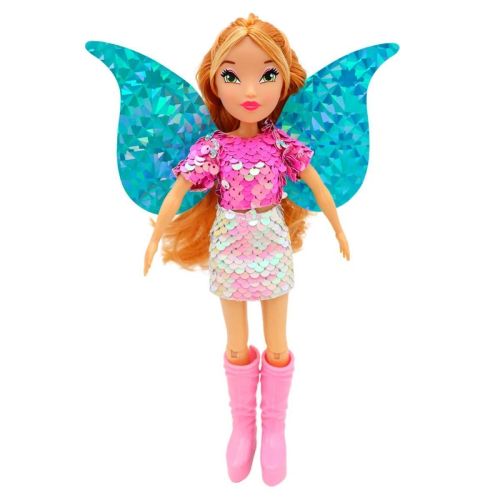 Шарнирная кукла Winx Club Magic reveal Флора с крыльями 24 см IW01302202 фото 4