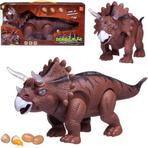динозавр junfa трицератопс, электромеханический, откладывает яйца, свет, звук фото 7 Динозавр Junfa Трицератопс, электромеханический, откладывает яйца, свет, звук фото 7
