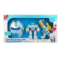 Игр.набор Космический воин, робот эл., свет,звук, эл.пит.LR44/AG13*3шт.вх.в комплект, пистолет эл.,эл.пит.АА*2шт.вх.в комплект, маска, коробка