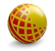 Мяч детский Кружочки 15 см окрашен по трафарету в ассортименте