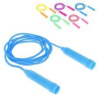 Скакалка, 2.5 м, веревка пластик, ручки разноцветный под перламутр пластик,4- 5 цветов микс