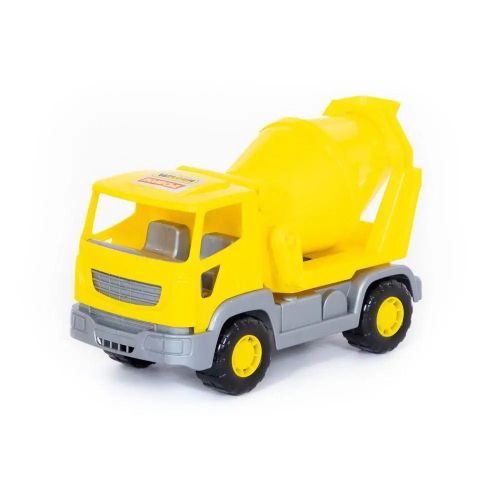 машинка полесье бетоновоз агат желтый 26х12,5х16 см Машинка ПОЛЕСЬЕ Бетоновоз Агат желтый 26х12,5х16 см