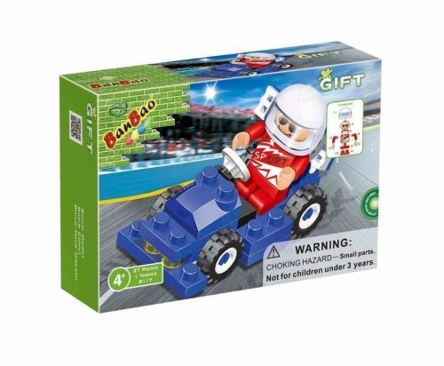 Конструктор Banbao (Банбао) "Формула 1",синяя, 27 деталей