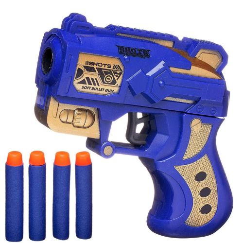 Бластер Abtoys Космобластер с 4 мягкими пулями (синий) фото 2