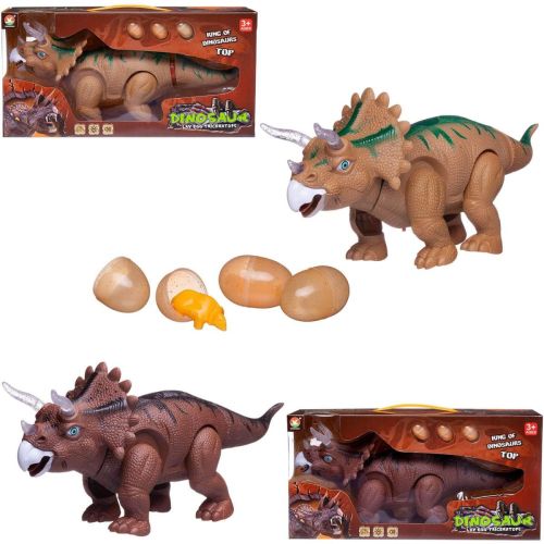 динозавр junfa трицератопс, электромеханический, откладывает яйца, свет, звук Динозавр Junfa Трицератопс, электромеханический, откладывает яйца, свет, звук
