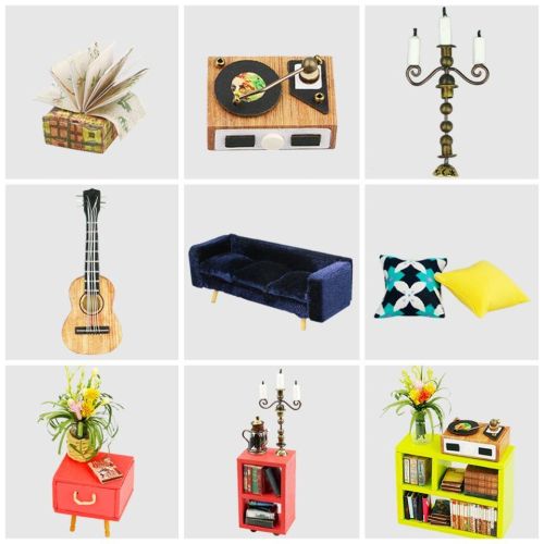 Интерьерный конструктор-румбокс Robotime Гостиная музыканта фото 6