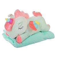 Мягкая Игрушка Maxitoys Плед Единорожка Зеленый 60 см