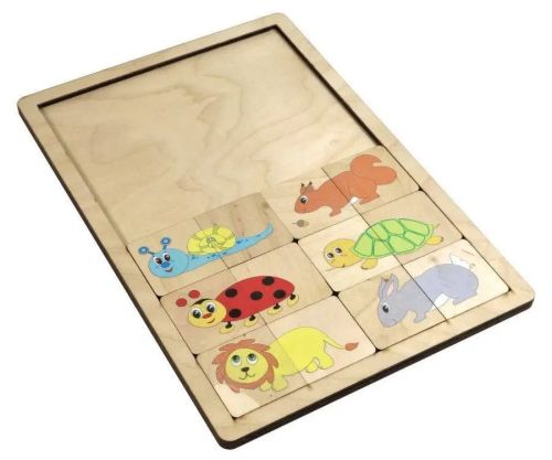 Игра развивающая деревянная Веселые половинки фото 3