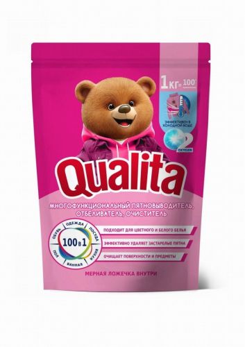 qualita кислородный отбеливатель-пятновыводитель 1000г QUALITA Кислородный отбеливатель-пятновыводитель 1000г