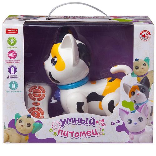 Интерактивная игрушка Junfa Котенок пятнистый на радиоуправлении фото 4