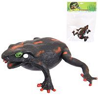Фигурка Abtoys Юный натуралист Лягушки Лягушка (черная с красными пятнами), термопластичная резина