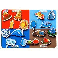 Развивающая игрушка Сибирские игрушки Липучка Учим стихии (30210) учим стихии