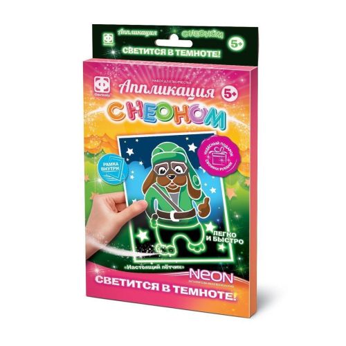 Аппликация с неоном Настоящий летчик