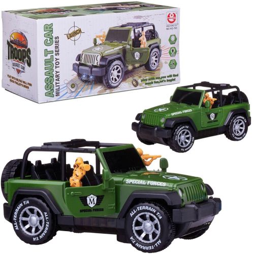 машинка junfa джип военный (движение+вращение) зеленый Машинка Junfa Джип военный (движение+вращение) зеленый