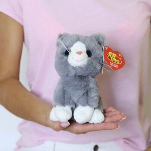 Мягкая игрушка Abtoys Котик серый, 15см фото 2