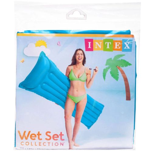 матрас надувной intex economats матовый голубой, 183x69 см фото 2 Матрас надувной INTEX Economats матовый голубой, 183x69 см фото 2