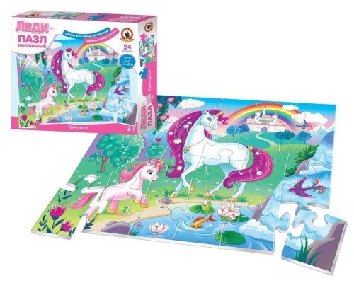 Пазл Русский стиль Леди Единороги (02509), 24 дет.