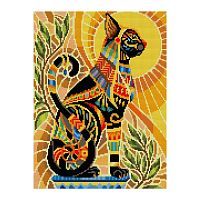 Набор для творчества LORI Алмазная мозаика (полное заполнение) "Египетский кот" 30*40 см