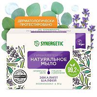 SYNERGETIC Натуральное мыло туалетное Эвкалипт и шалфей 90г