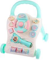 Каталка-ходунки-сортер Забавный малыш, свет, звук, микрофон, эл.пит. ААА*2 не вх.в комплект