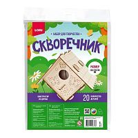 Набор для творчества LORI Конструктор из дерева Скворечник Бабочки