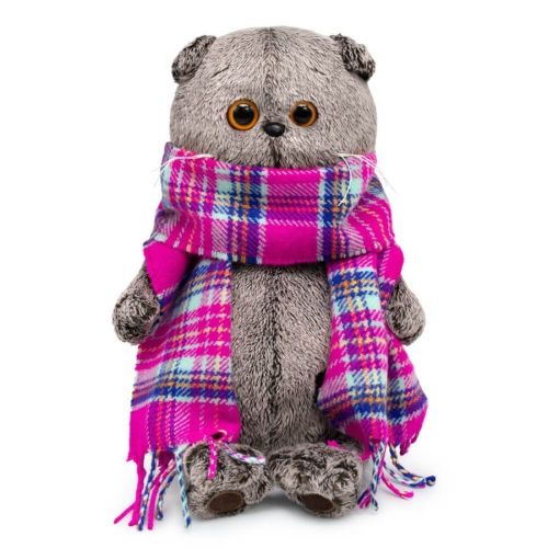 Басик в ярко-розовом шарфе 19 см