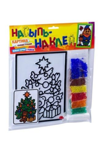 набор для творчества насыпь-наклей ёлка Набор для творчества Насыпь-наклей Ёлка