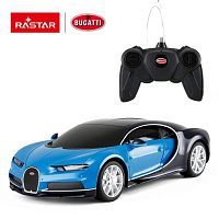 Гоночная машина Rastar Bugatti Chiron 76100, 1:24, 18.9 см, синий/черный