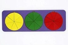 Рамка вкладыш Учим дроби 28х10 см, в асс-те