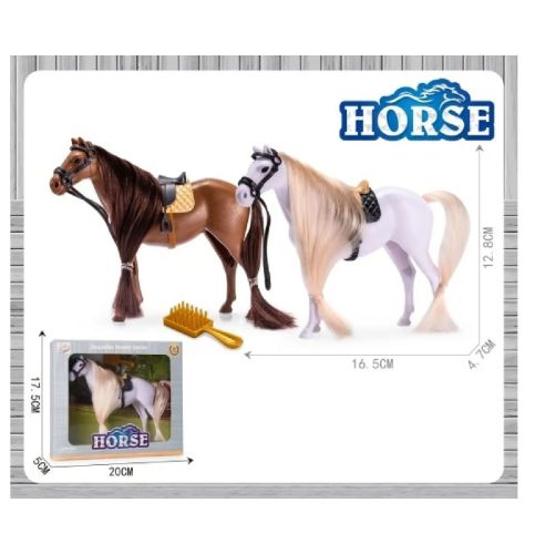 лошадка junfa в упряжи 2 вида 16,5 см фото 2 Лошадка Junfa в упряжи 2 вида 16,5 см фото 2