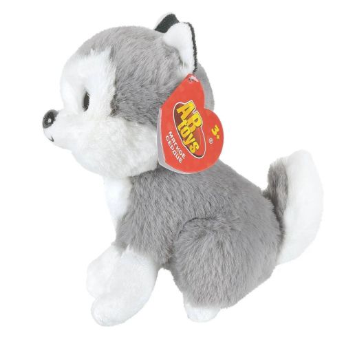 Мягкая игрушка ABtoys Домашние любимцы Собачка Хаски, 15 см фото 3