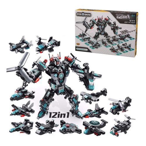Конструктор Робобиль 12в1, 577 дет., кор.