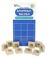 Настольная игра Десятое королевство Крестики-нолики. Ёжики-Грибочки , деревянные фишки, европодвес