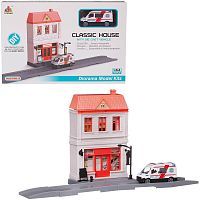 Конструктор JUNFA Городская улица "Больница" с металлической машинкой 1:64