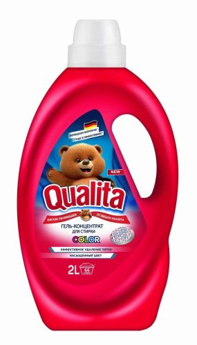 qualita гель для стирки концентрат для цветного 2000мл QUALITA Гель для стирки концентрат для цветного 2000мл