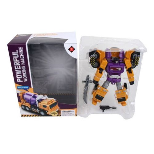 Трансформер Jin jiang Mixer Truck JJ625B желтый/фиолетовый