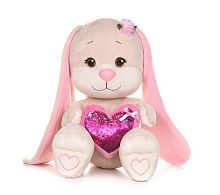 Мягкая игрушка Зайка Лин с Розовым Сердцем 20 см