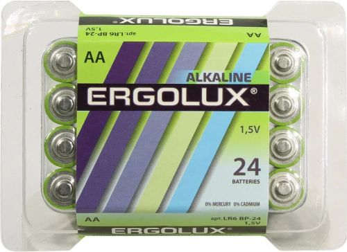 Батарейка AA алкалиновая (щелочная) Ergolux тип LR06 1.5 В фото 2