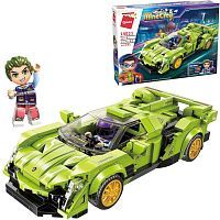 Конструктор Qman серия MineCity Гоночная машина зеленая 292 детали