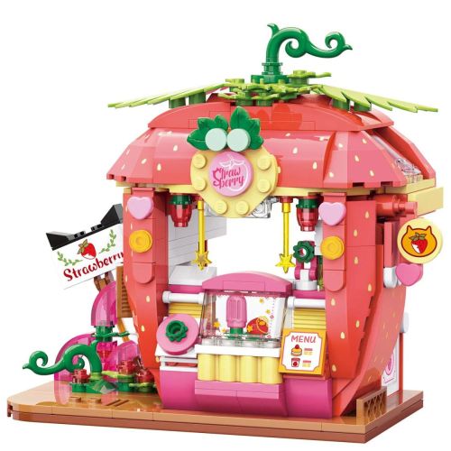 Конструктор Keeppley серия Lovely Street Магазин-клубничка, 350 деталей фото 3