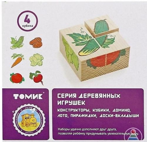 Кубики-пазлы Томик Овощи 3333-6 фото 3
