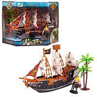 Корабль пиратский с фигуркой пирата и аксессуарами, в коробке