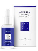 Омолаживающий пилинг BEAUTIFIC AGE KILLA 12% с гликолевой кислотой и Центеллой Азиатской 30 мл