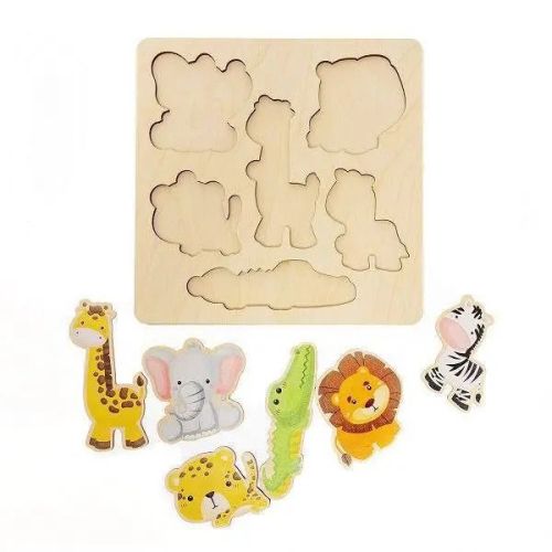 Игра развивающая деревянная Дикие животные (21х21см) фото 4