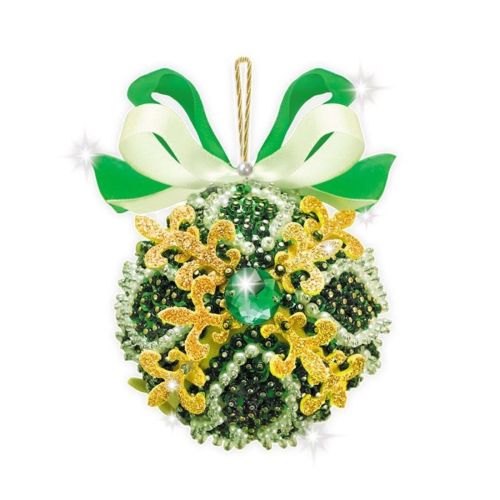 Новогодний шар из пайеток Изумруд