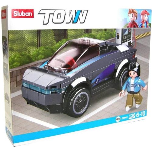 Конструктор Sluban Город Электромобиль 136 деталей фото 2