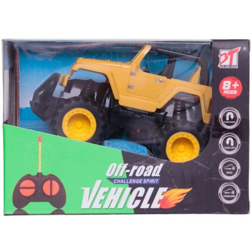 машинка junfa мини- джип радиоуправляемый желтый, световые эффекты Машинка Junfa Мини- джип радиоуправляемый желтый, световые эффекты