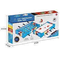 Настольная игра 2в1 футбол и аэрохоккей, размер игр. стола 60,5 х 51 см., кор.