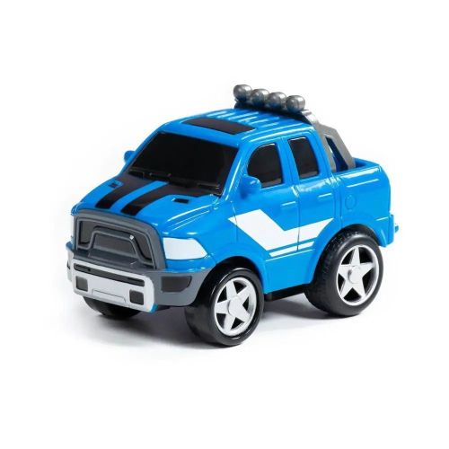 машинка полесье крутой вираж гоночный №4 инерционный, синий Машинка ПОЛЕСЬЕ Крутой Вираж гоночный №4 инерционный, синий